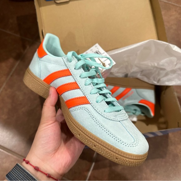 Adidas Originals Handball Spezial Light Blue and Orange - Picture 5 of 7